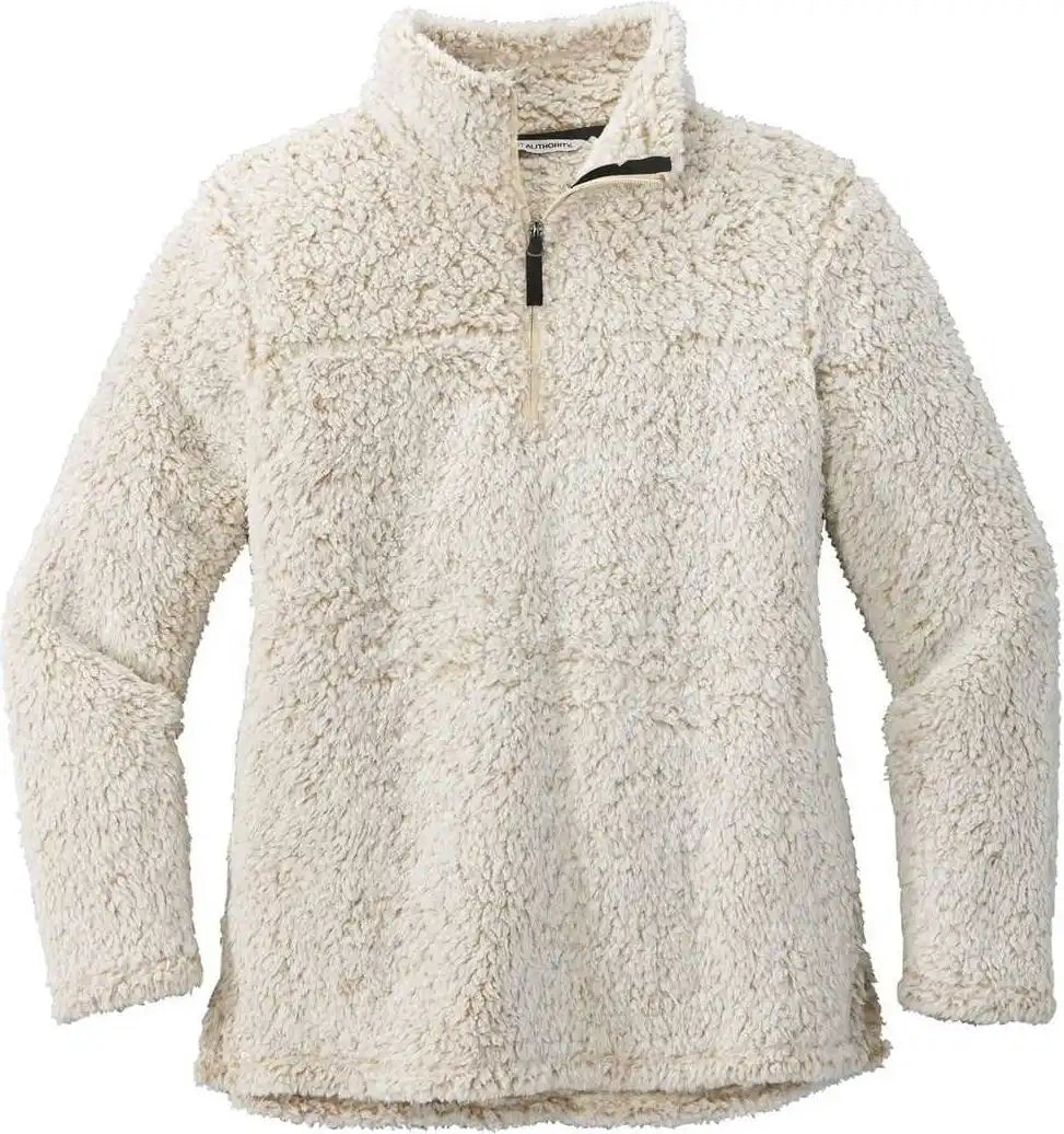 Port Authority L130 Ladies Cozy 1/4-zip Fleece - Oatmeal Heather