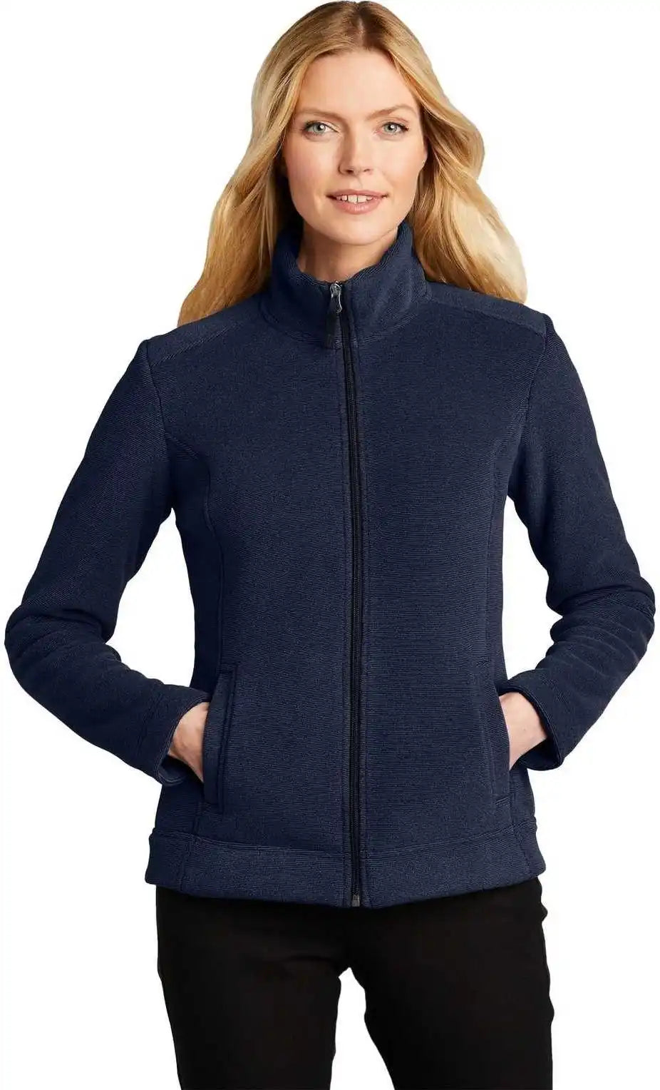 Port Authority L211 Ladies Ultra Warm Brushed Fleece Jacket Insignia Blue/ River Blue Navy