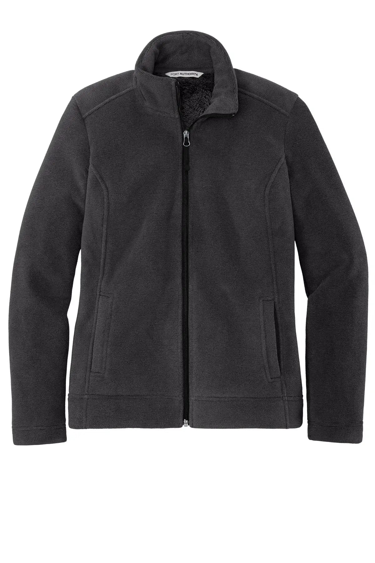 Port Authority L211 Women’s Ultra Warm Brushed Fleece Jacket - Graphite Deep Black