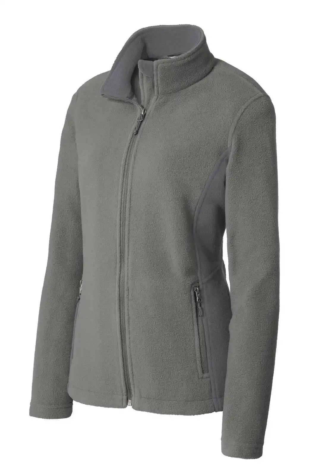 Port Authority L216 Ladies Colorblock Value Fleece Jacket - Deep Smoke Battleship Gray