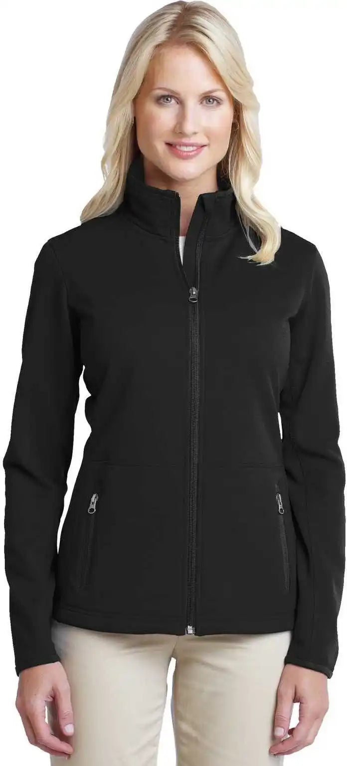 Port Authority L222 Ladies Pique Fleece Jacket - Black
