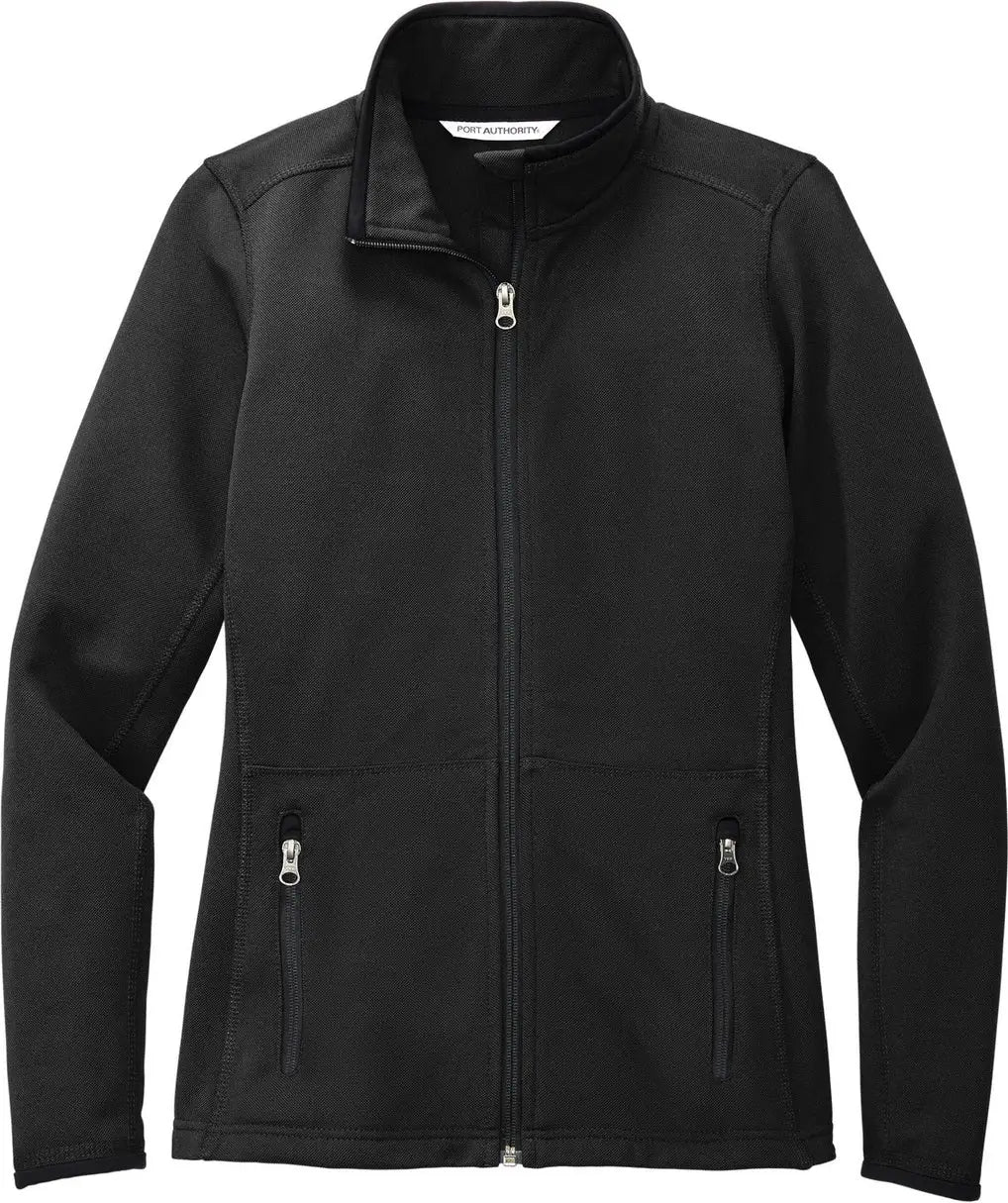 Port Authority L222 Women’s Pique Fleece Jacket - Black