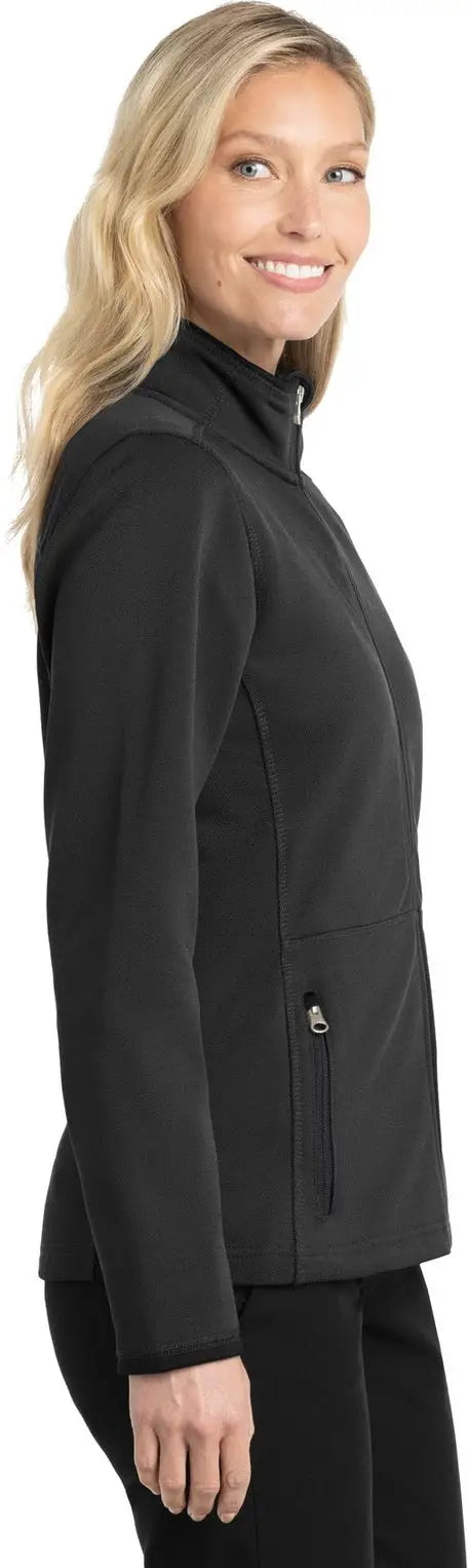 Port Authority L222 Women’s Pique Fleece Jacket - Black