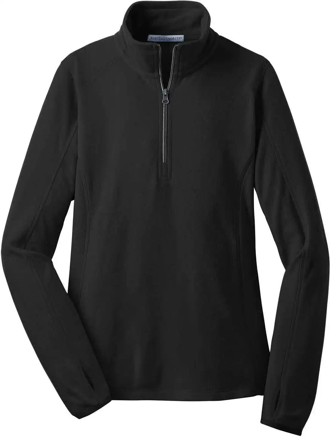 Port Authority L224 Ladies Microfleece 1/2-zip Pullover - Black