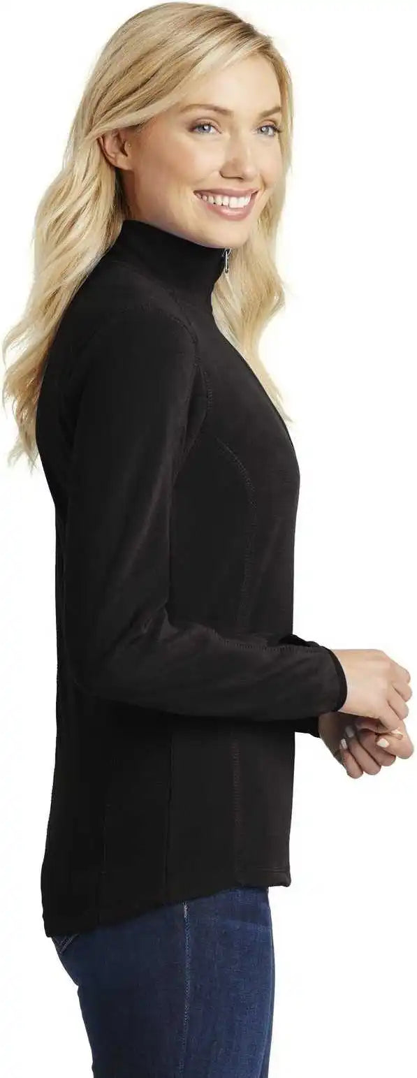 Port Authority L224 Ladies Microfleece 1/2-zip Pullover - Black