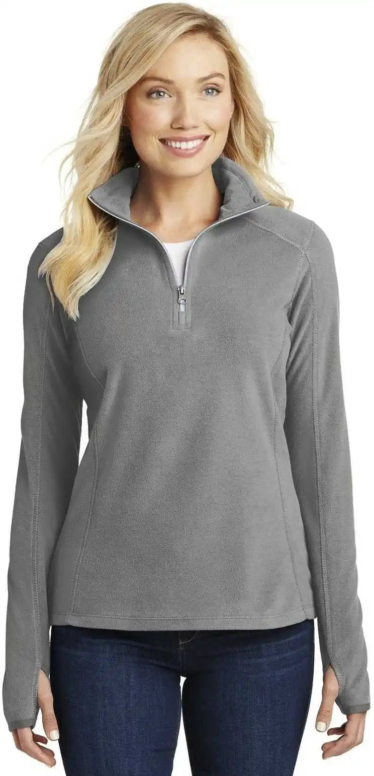 Port Authority L224 Ladies Microfleece 1/2-zip Pullover - Pearl Gray