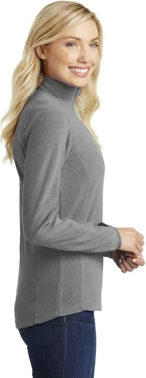 Port Authority L224 Ladies Microfleece 1/2-zip Pullover - Pearl Gray