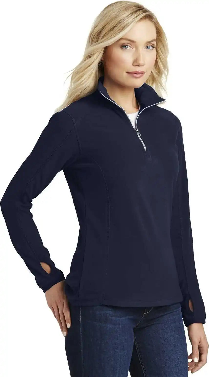 Port Authority L224 Ladies Microfleece 1/2 Zip Pullover True Navy