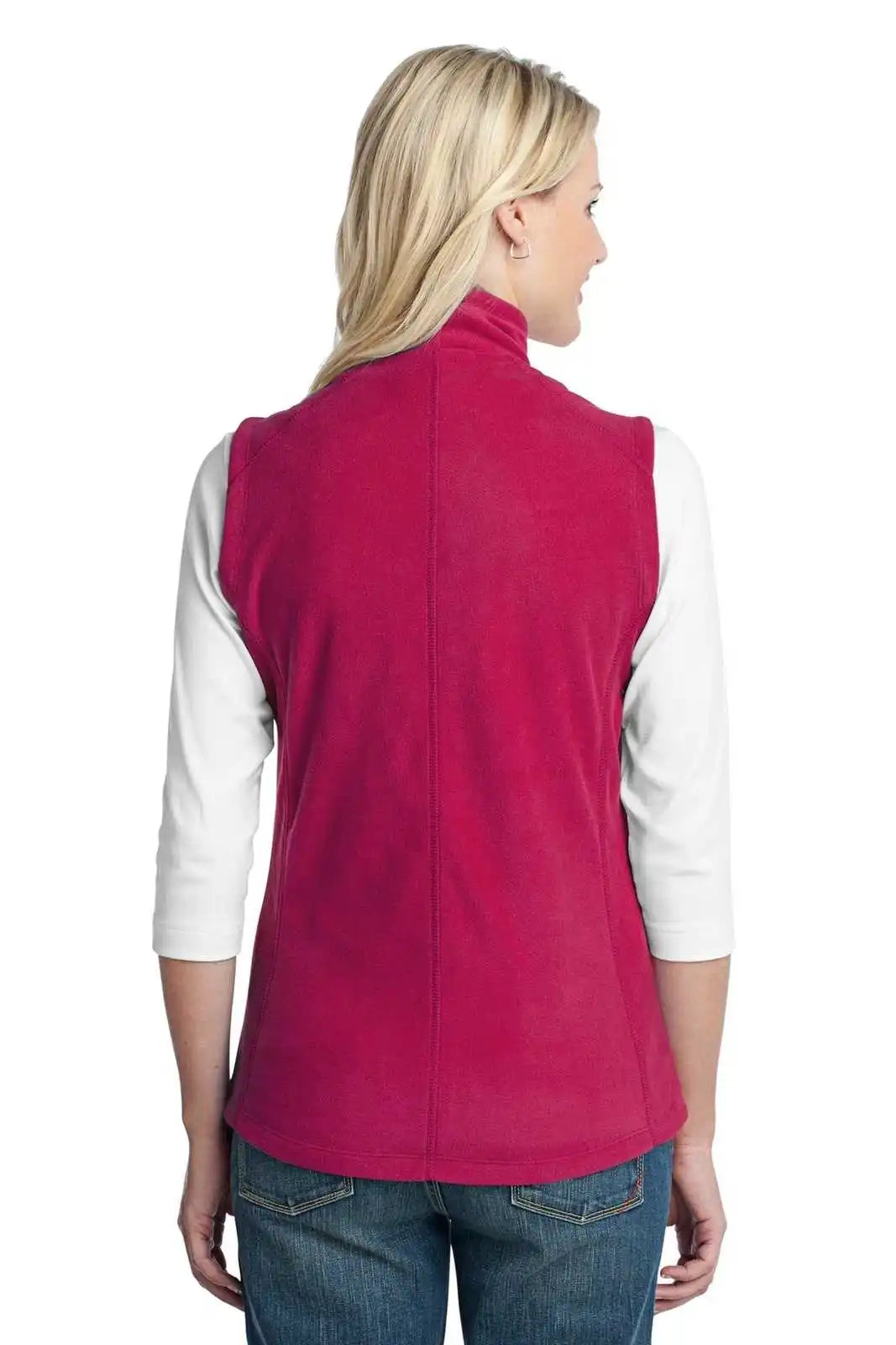 Port Authority L226 Ladies Microfleece Vest - Dark Fuchsia