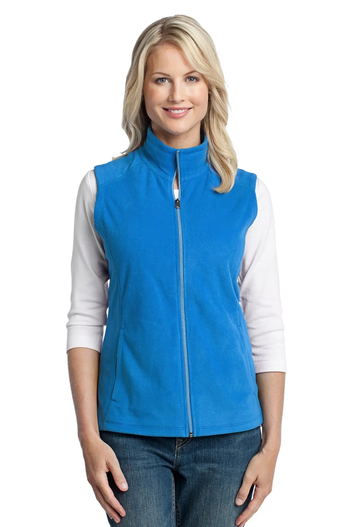 Port Authority L226 Women’s Microfleece Vest - Light Royal - Ladies Xs