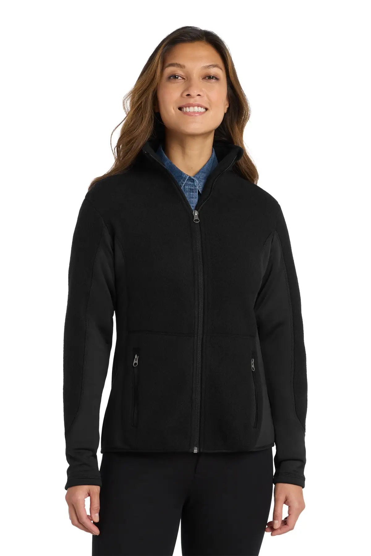 Port Authority L227 Women’s R-tek Pro Fleece Full-zip Jacket - Black