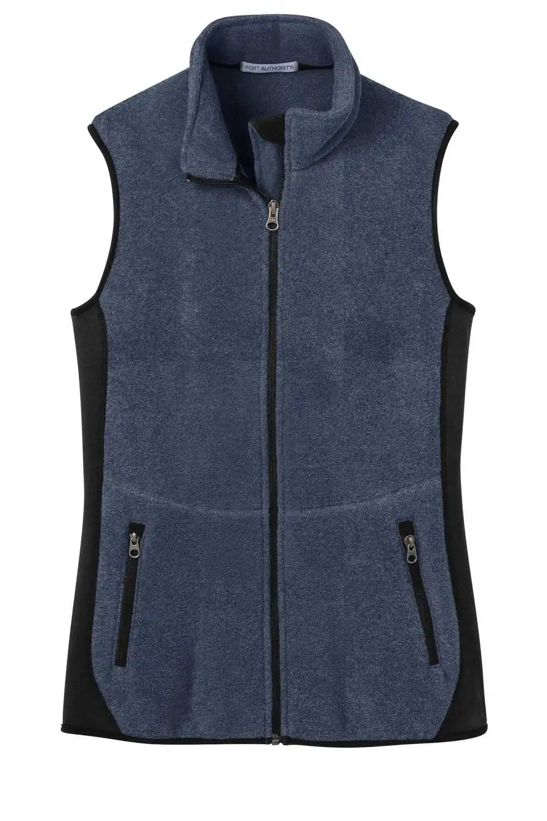 Port Authority L228 Ladies R-tek Pro Fleece Full-zip Vest - Navy Heather Black