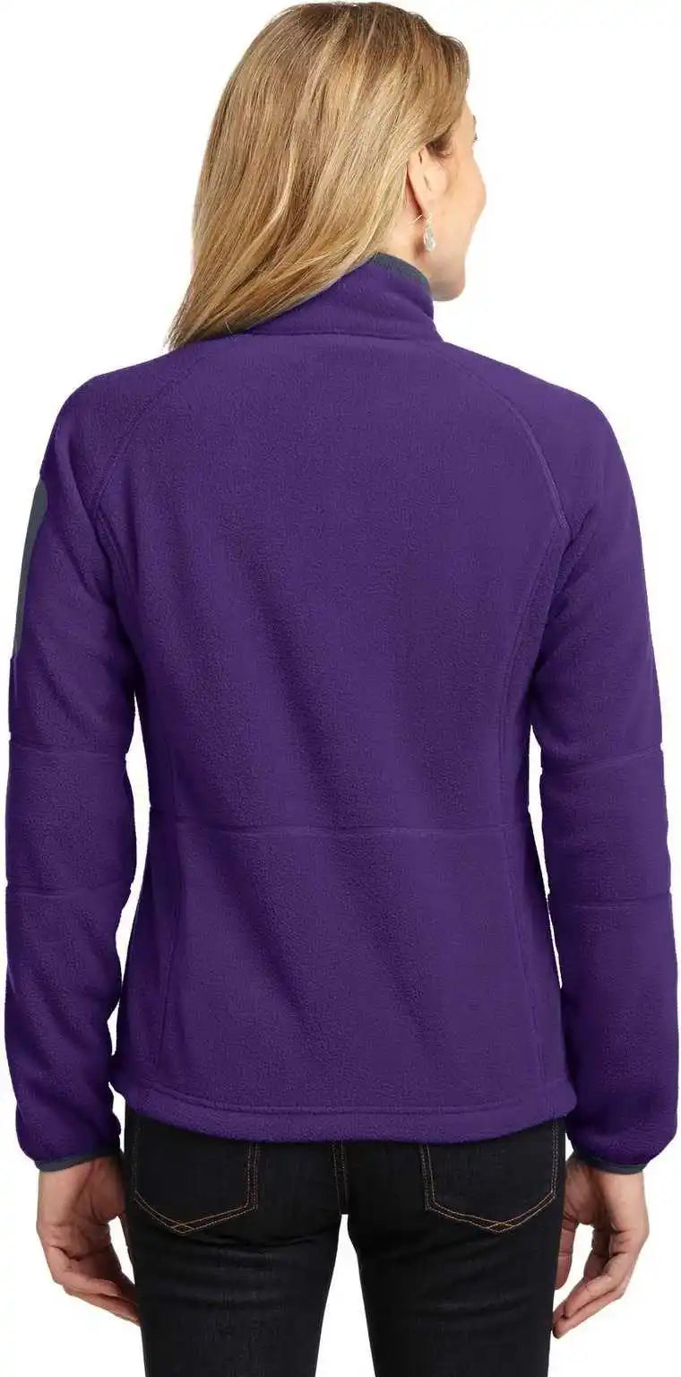 Port Authority L229 Ladies Enhanced Value Fleece Full-zip Jacket - Bright Purple Battleship Gray