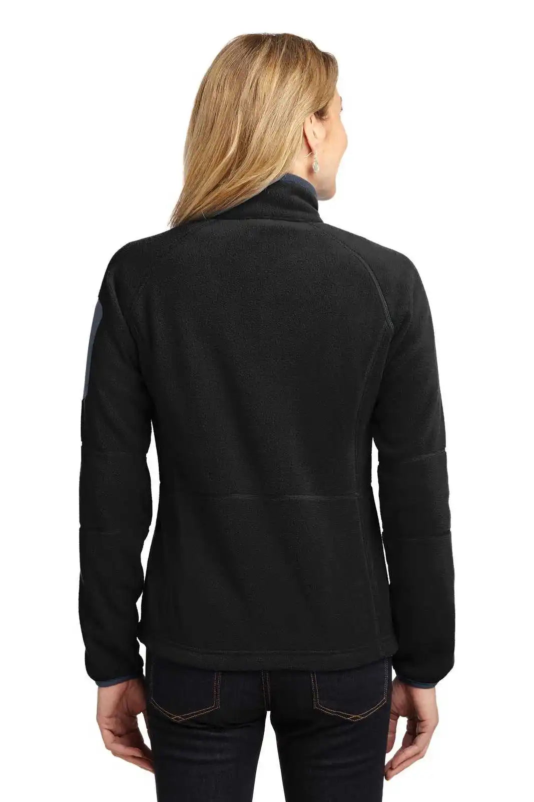 Port Authority L229 Ladies Enhanced Value Fleece Full-zip Jacket - Black Battleship Gray