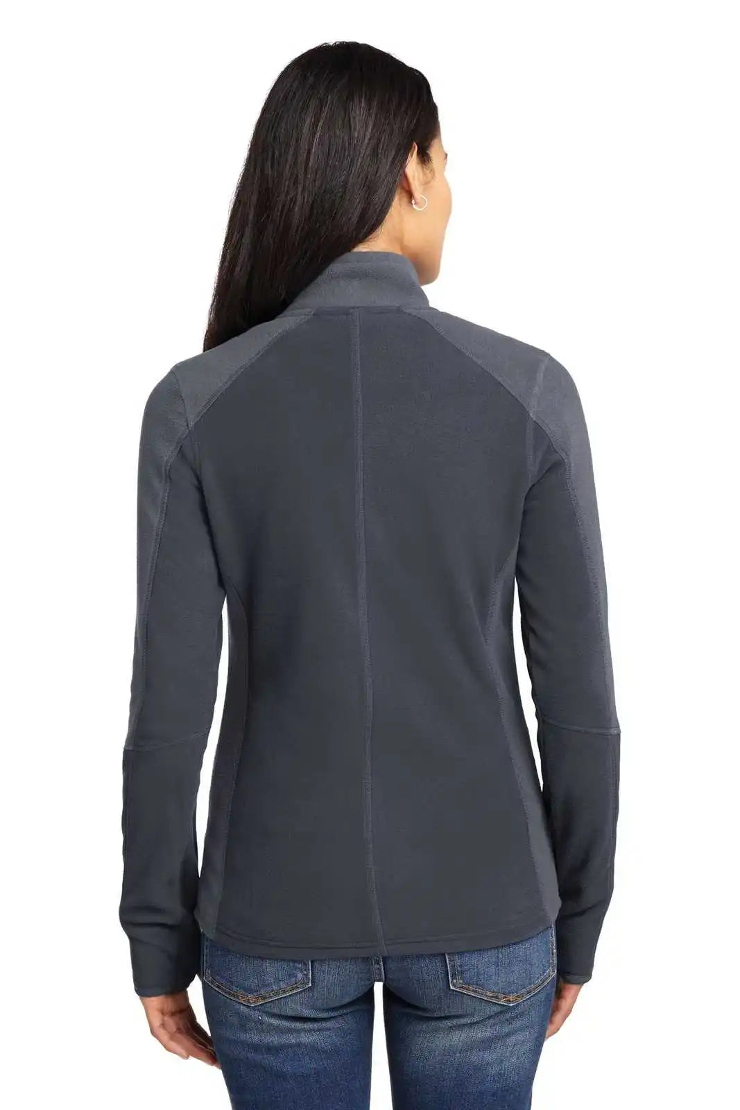 Port Authority L230 Ladies Colorblock Microfleece Jacket - Battleship Gray Pearl