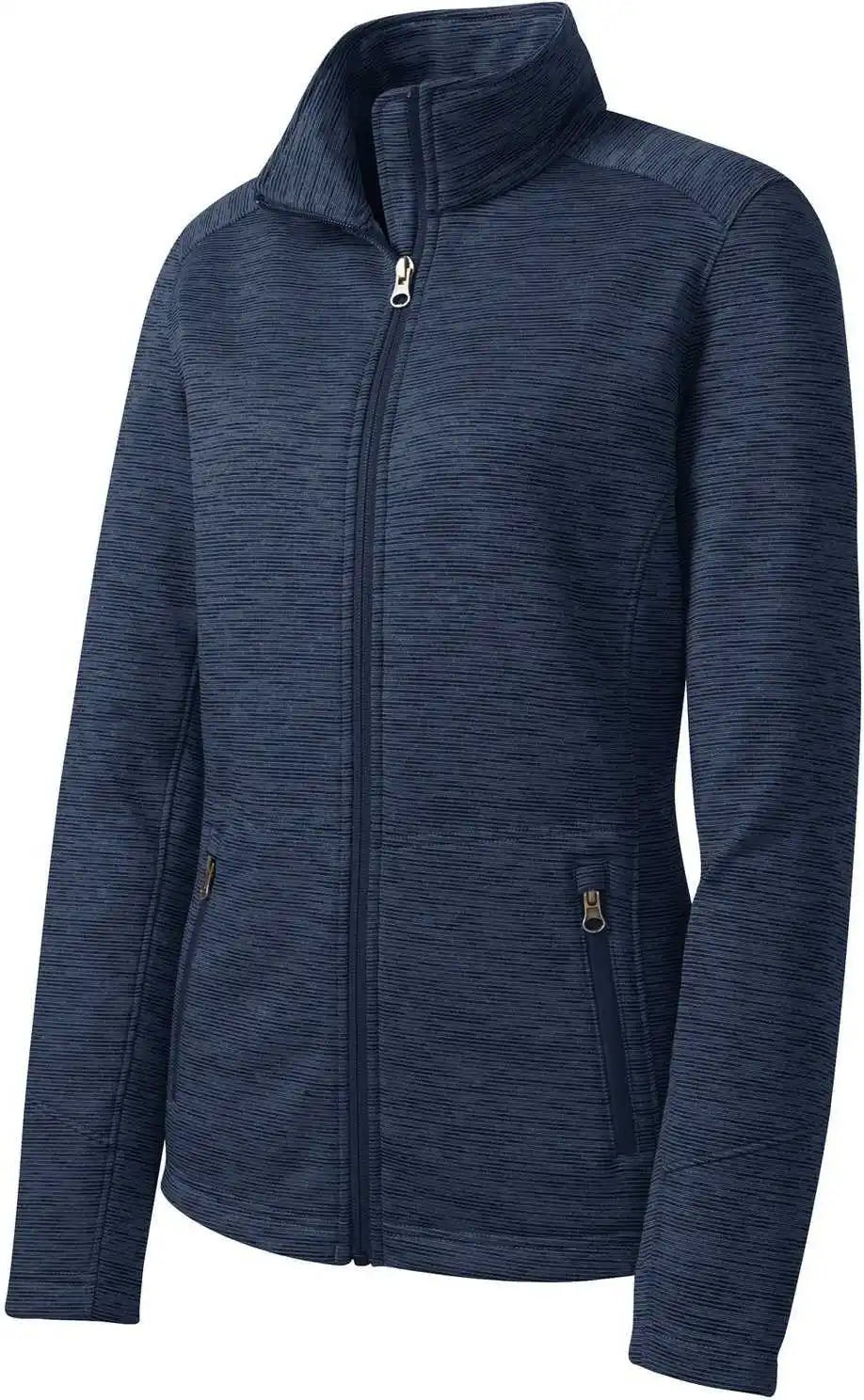 Port Authority L231 Ladies Digi Stripe Fleece Jacket Navy