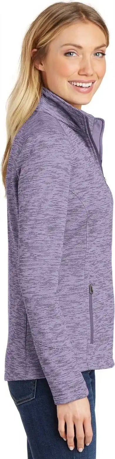 Port Authority L231 Ladies Digi Stripe Fleece Jacket Purple