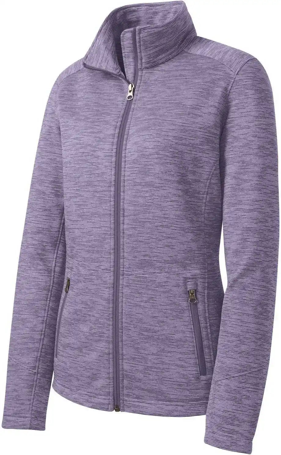 Port Authority L231 Ladies Digi Stripe Fleece Jacket Purple