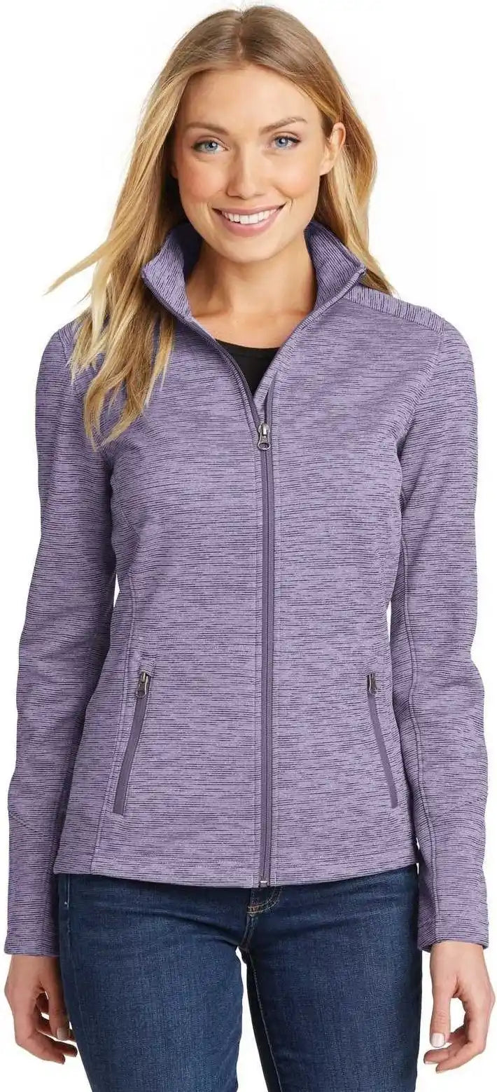 Port Authority L231 Ladies Digi Stripe Fleece Jacket - Purple