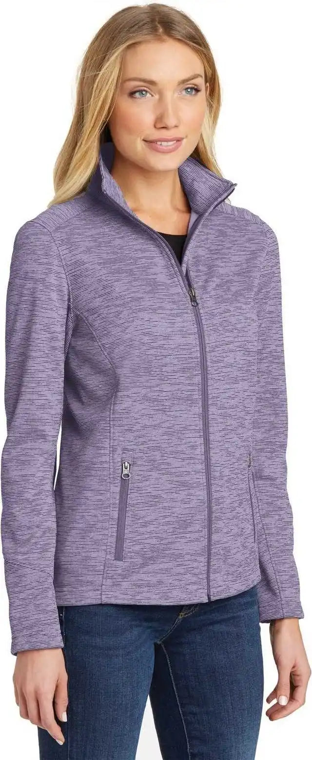 Port Authority L231 Ladies Digi Stripe Fleece Jacket Purple