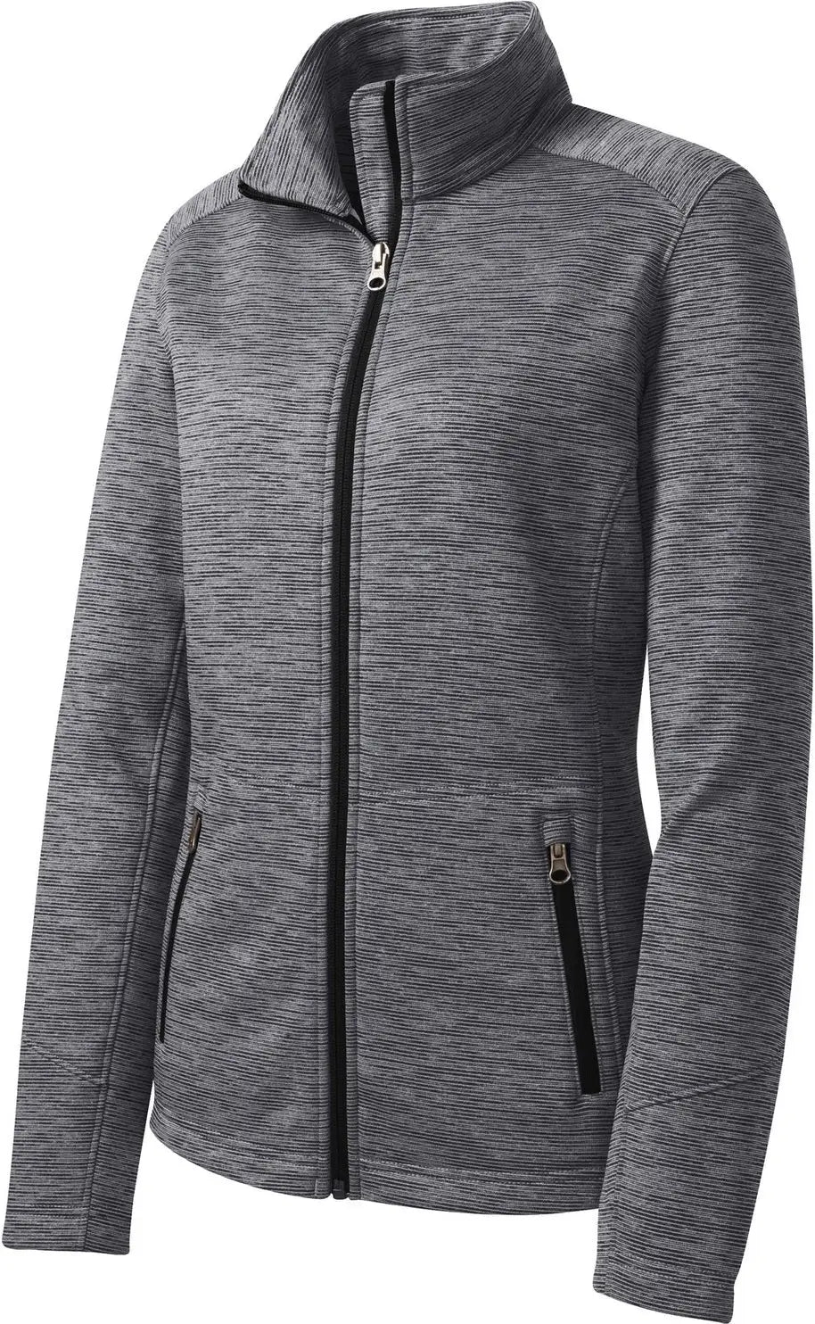 Port Authority L231 Women’s Digi Stripe Fleece Jacket - Black