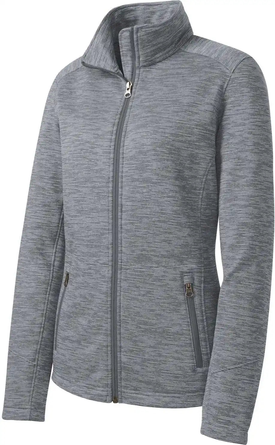 Port Authority L231 Women’s Digi Stripe Fleece Jacket - Grey