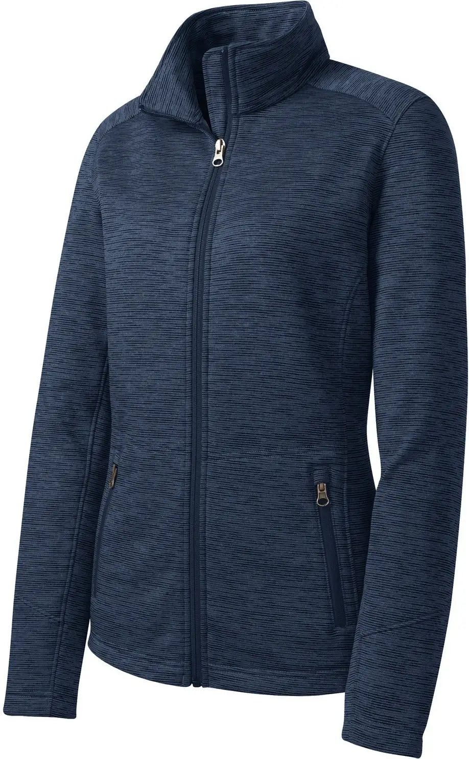 Port Authority L231 Women’s Digi Stripe Fleece Jacket - Navy