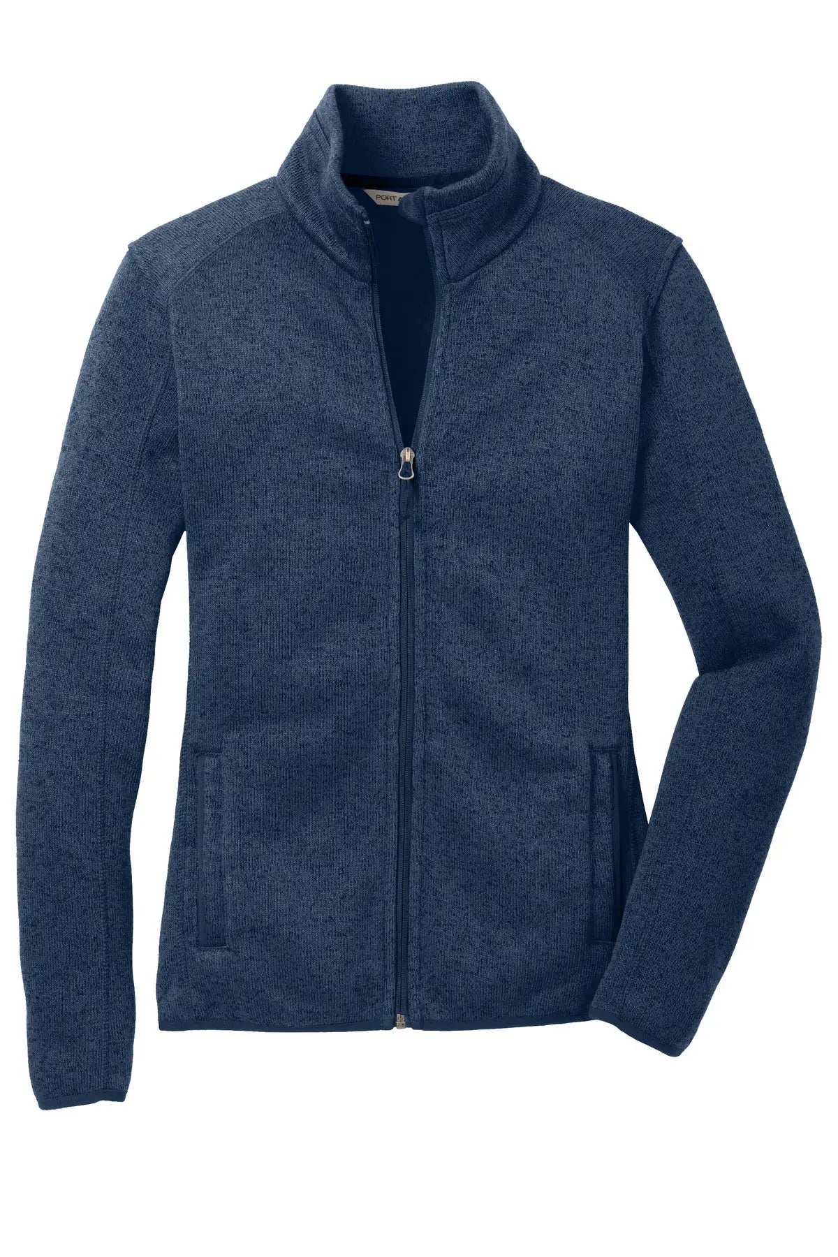 Port Authority L232 Women’s Sweater Fleece Jacket - River Blue Navy Heather