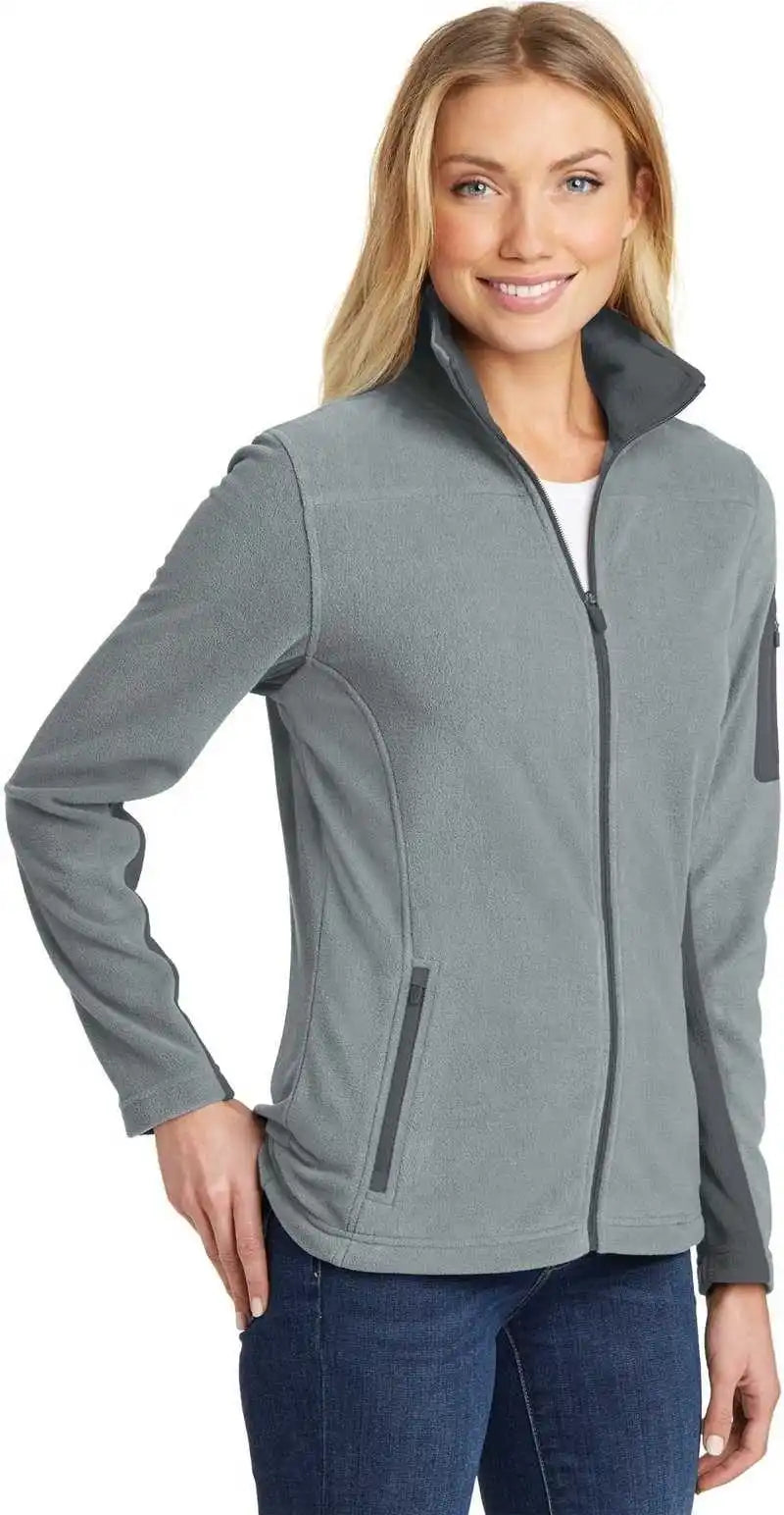 Port Authority L233 Ladies Summit Fleece Full Zip Jacket Frost Gray Magnet