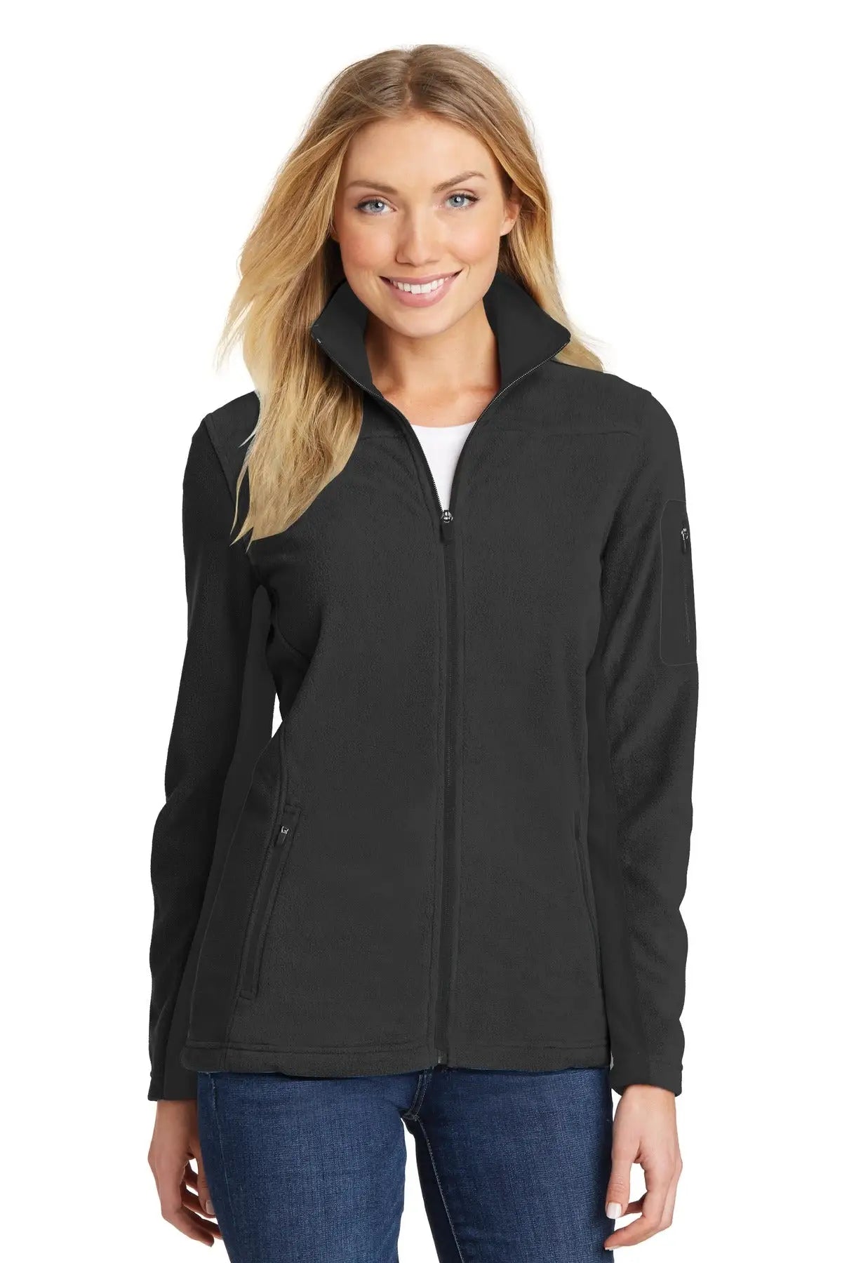 Port Authority L233 Women’s Summit Fleece Full-zip Jacket - Black - Black/ / Ladies Xs