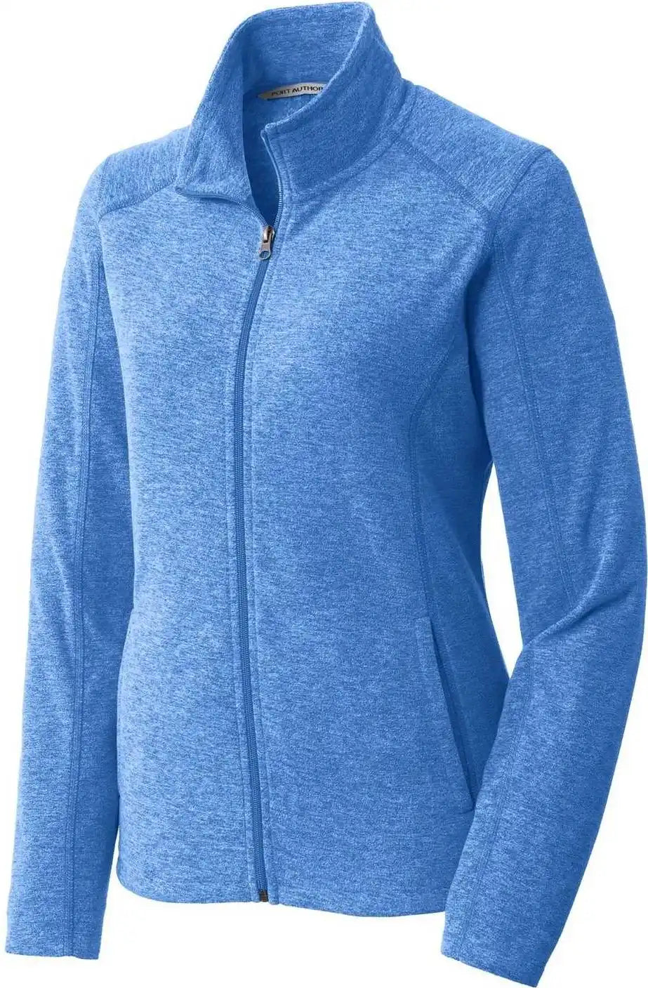 Port Authority L235 Ladies Heather Microfleece Full Zip Jacket Light Royal