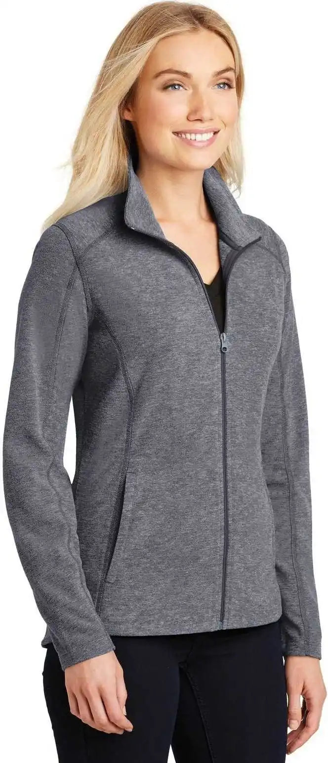 Port Authority L235 Ladies Heather Microfleece Full Zip Jacket True Navy