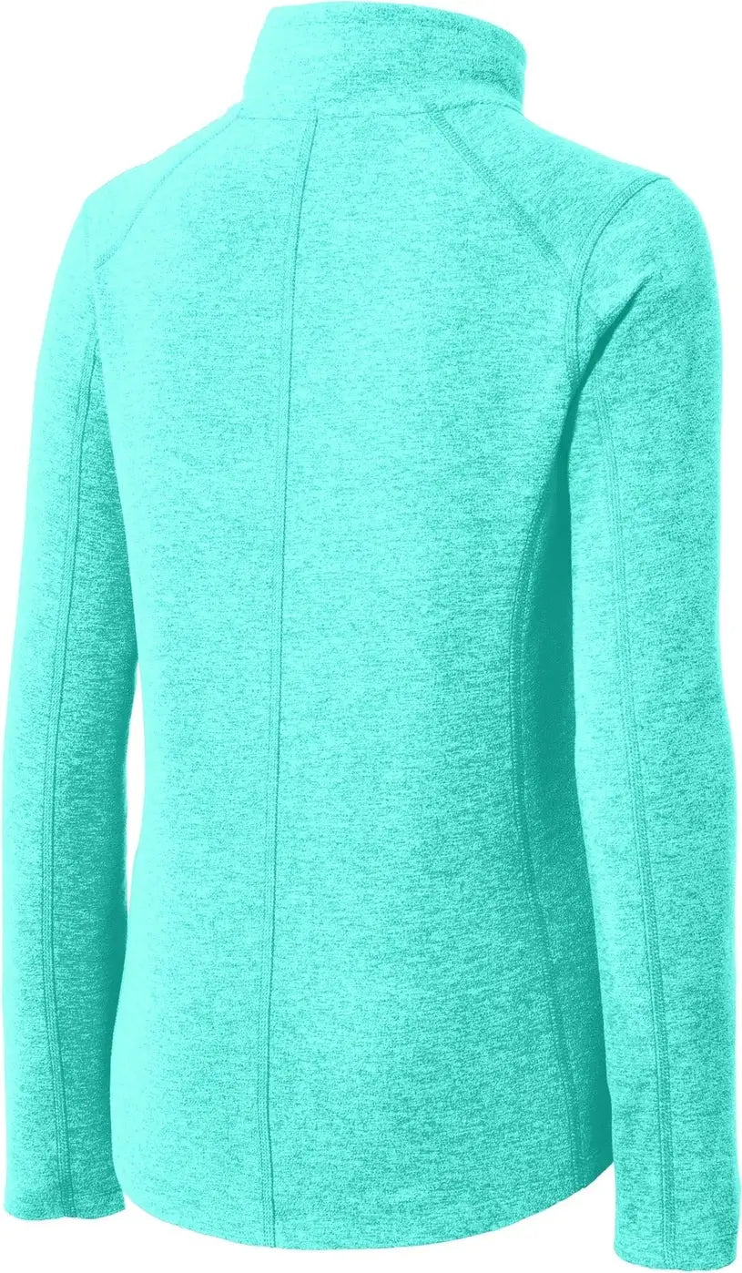 Port Authority L235 Women’s Heather Microfleece Full-zip Jacket - Aqua Green