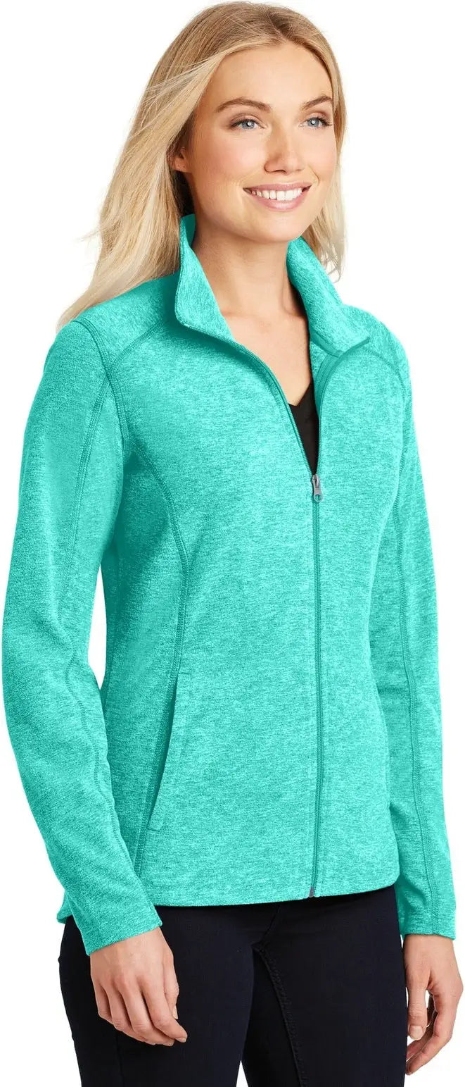 Port Authority L235 Women’s Heather Microfleece Full-zip Jacket - Aqua Green