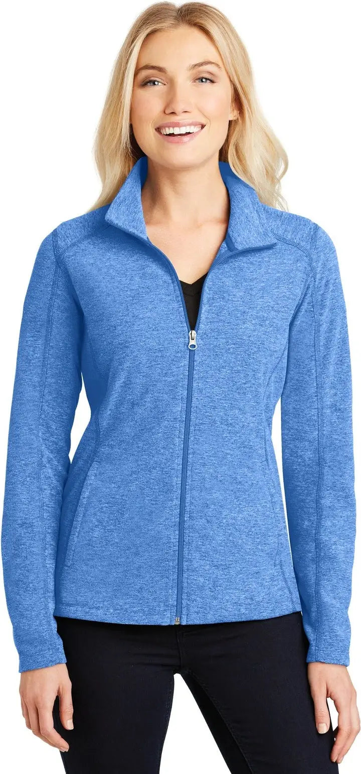 Port Authority L235 Women’s Heather Microfleece Full-zip Jacket - Light Royal - Ladies Xs