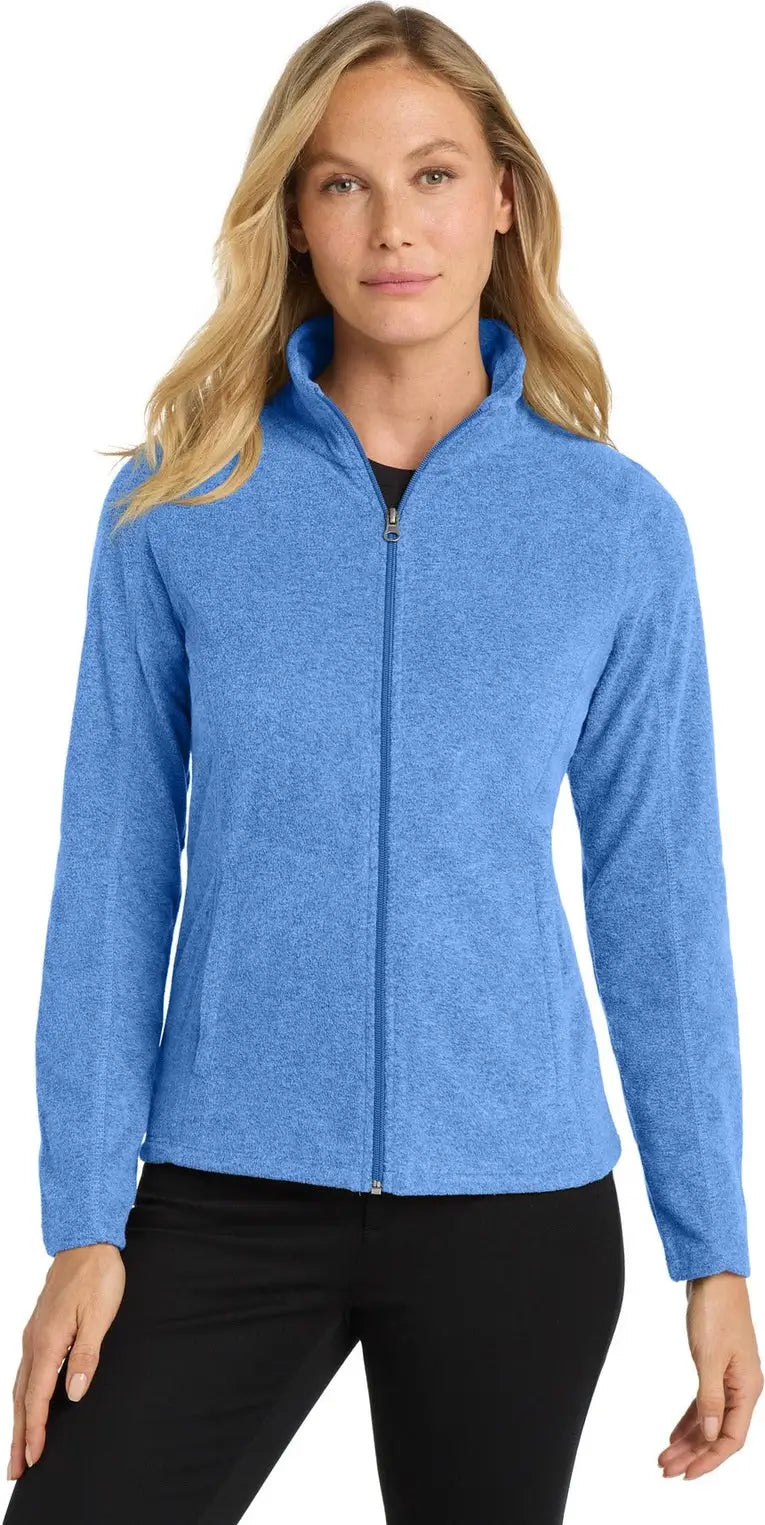 Port Authority L235 Women’s Heather Microfleece Full-zip Jacket - Light Royal