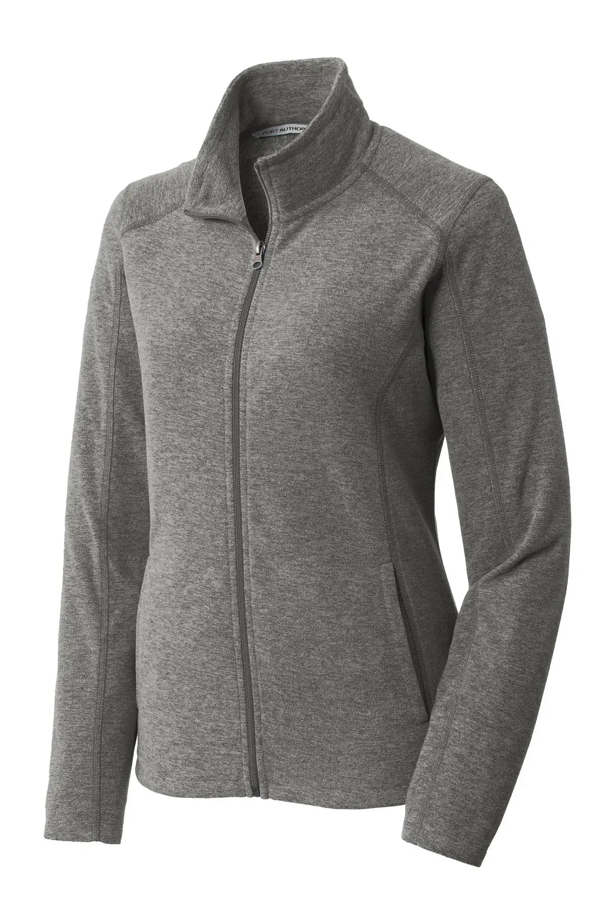 Port Authority L235 Women’s Heather Microfleece Full-zip Jacket - Pearl Gray