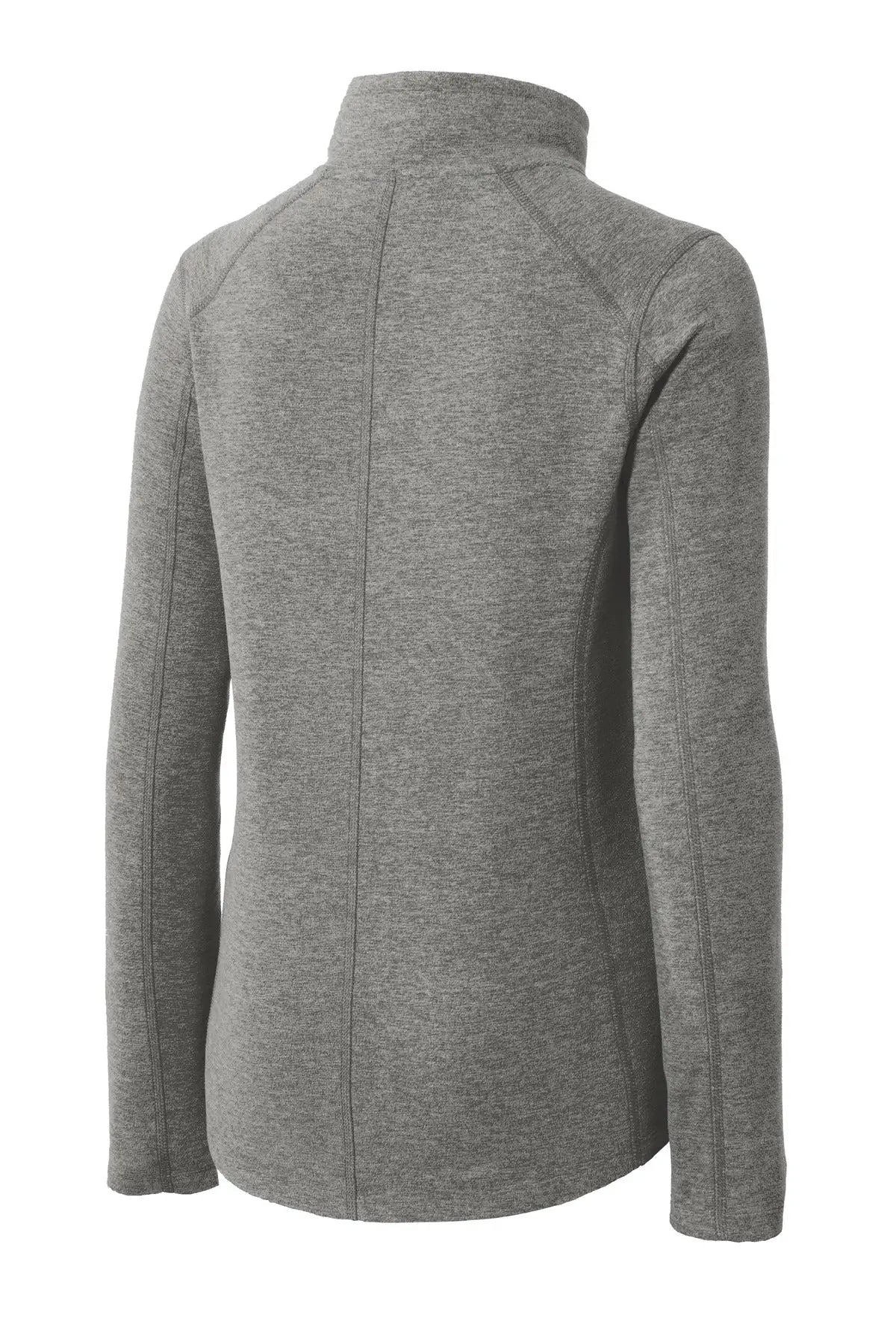 Port Authority L235 Women’s Heather Microfleece Full-zip Jacket - Pearl Gray - Ladies Xs