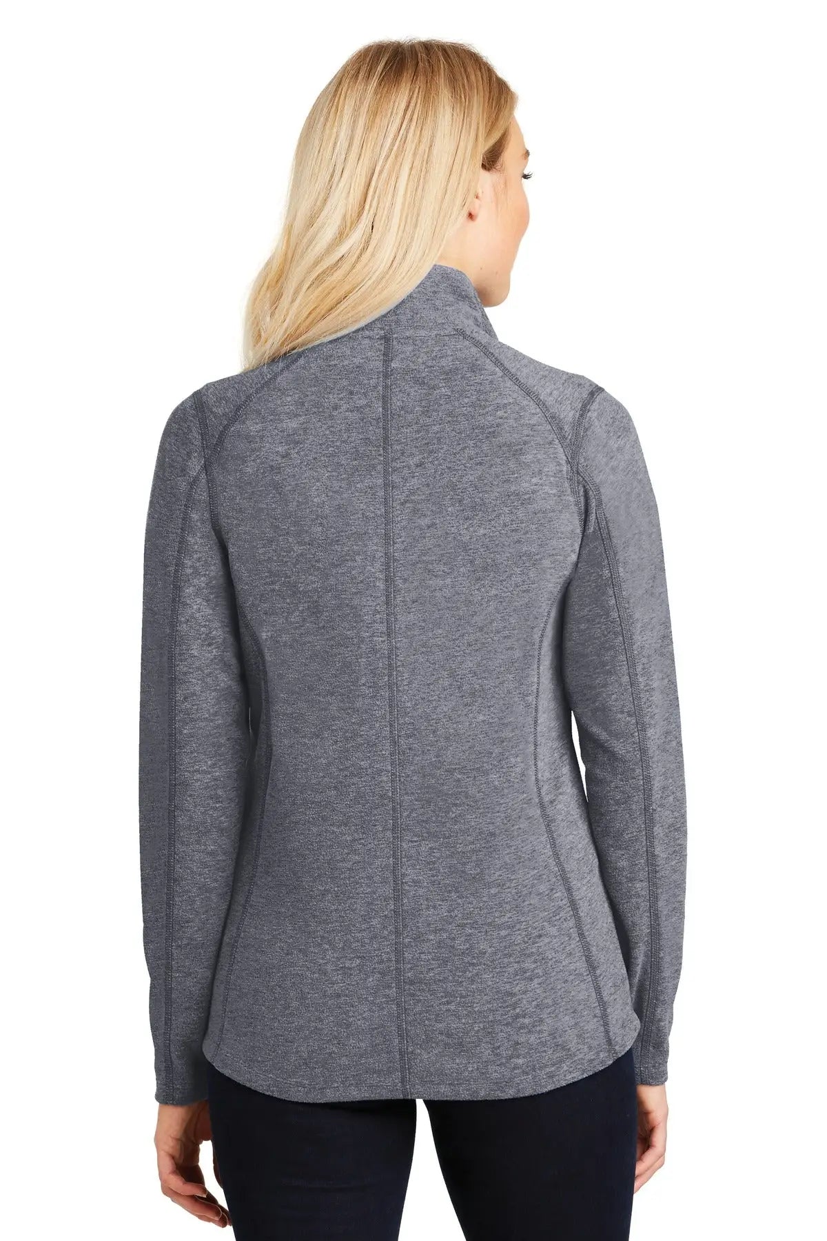 Port Authority L235 Women’s Heather Microfleece Full-zip Jacket - True Navy