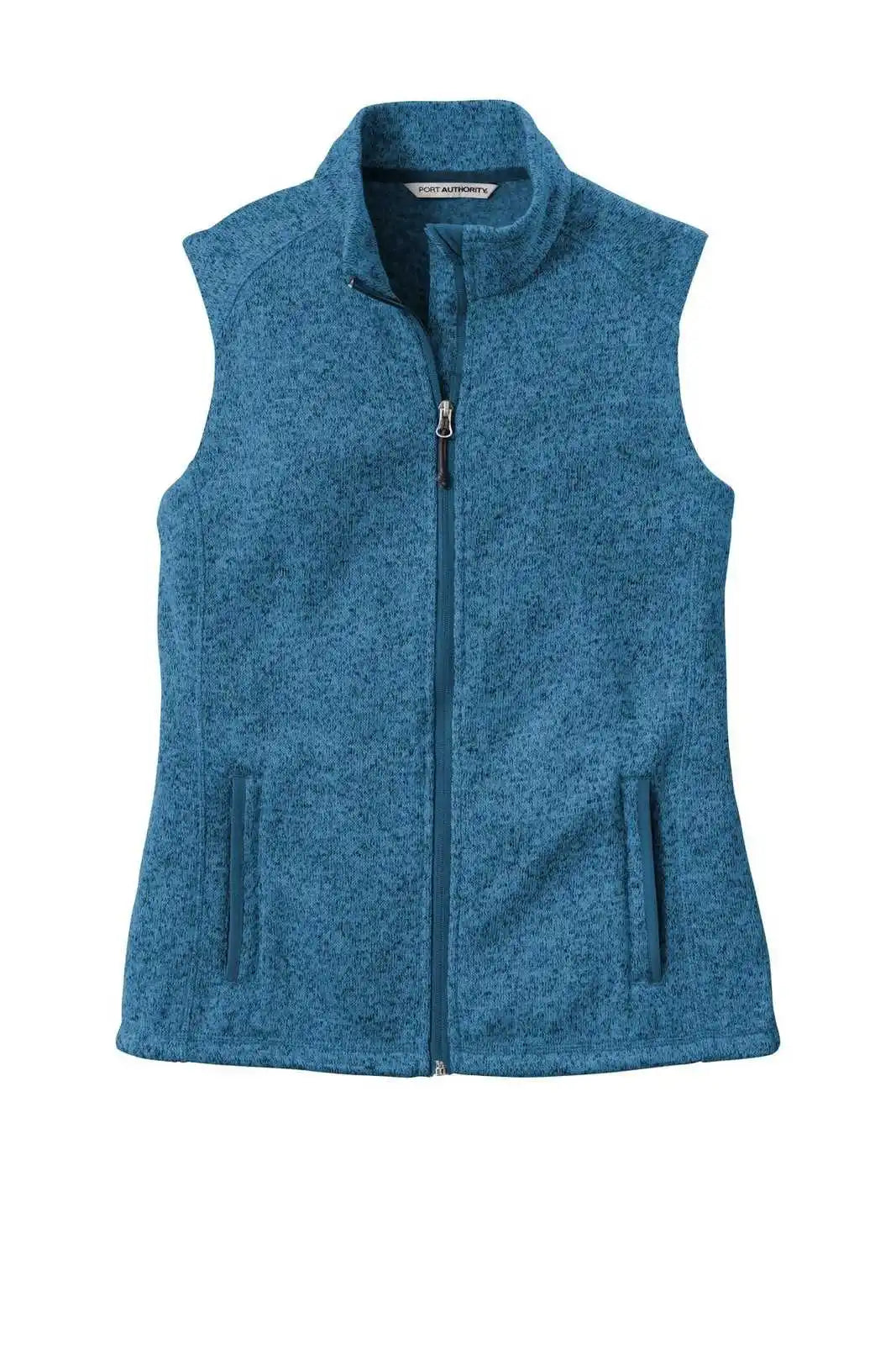 Port Authority L236 Ladies Sweater Fleece Vest Medium Blue Heather