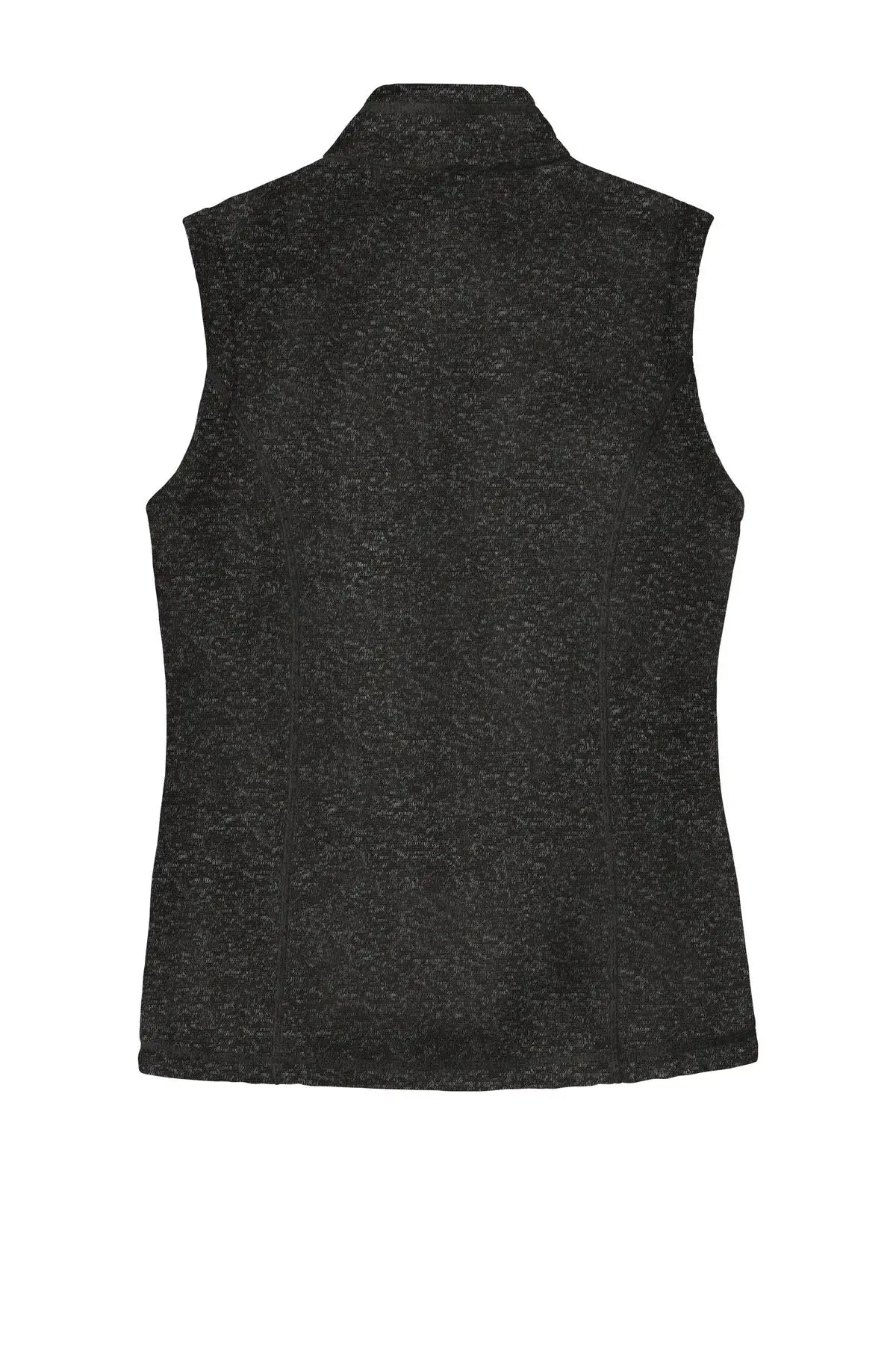 Port Authority L236 Women’s Sweater Fleece Vest - Black Heather - Ladies Xs