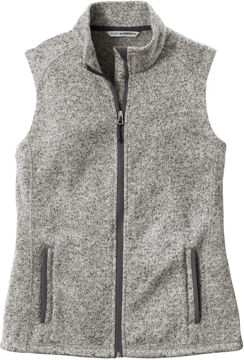 Port Authority L236 Women’s Sweater Fleece Vest - Gray Heather