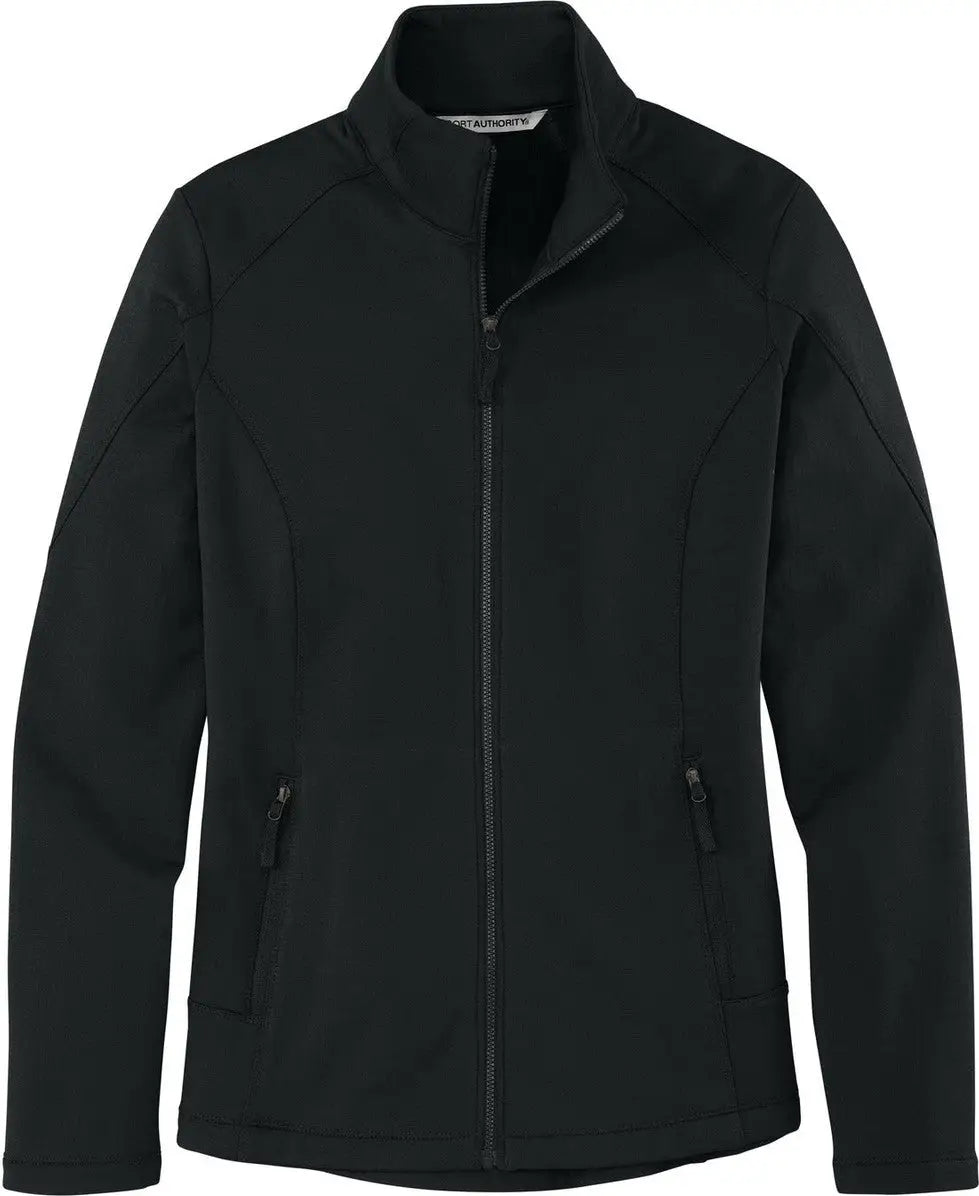 Port Authority L239 Women’s Grid Fleece Jacket - Deep Black
