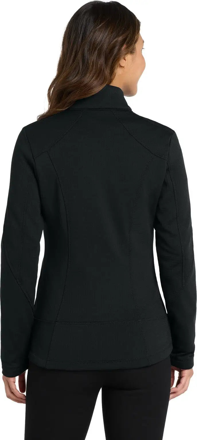 Port Authority L239 Women’s Grid Fleece Jacket - Deep Black