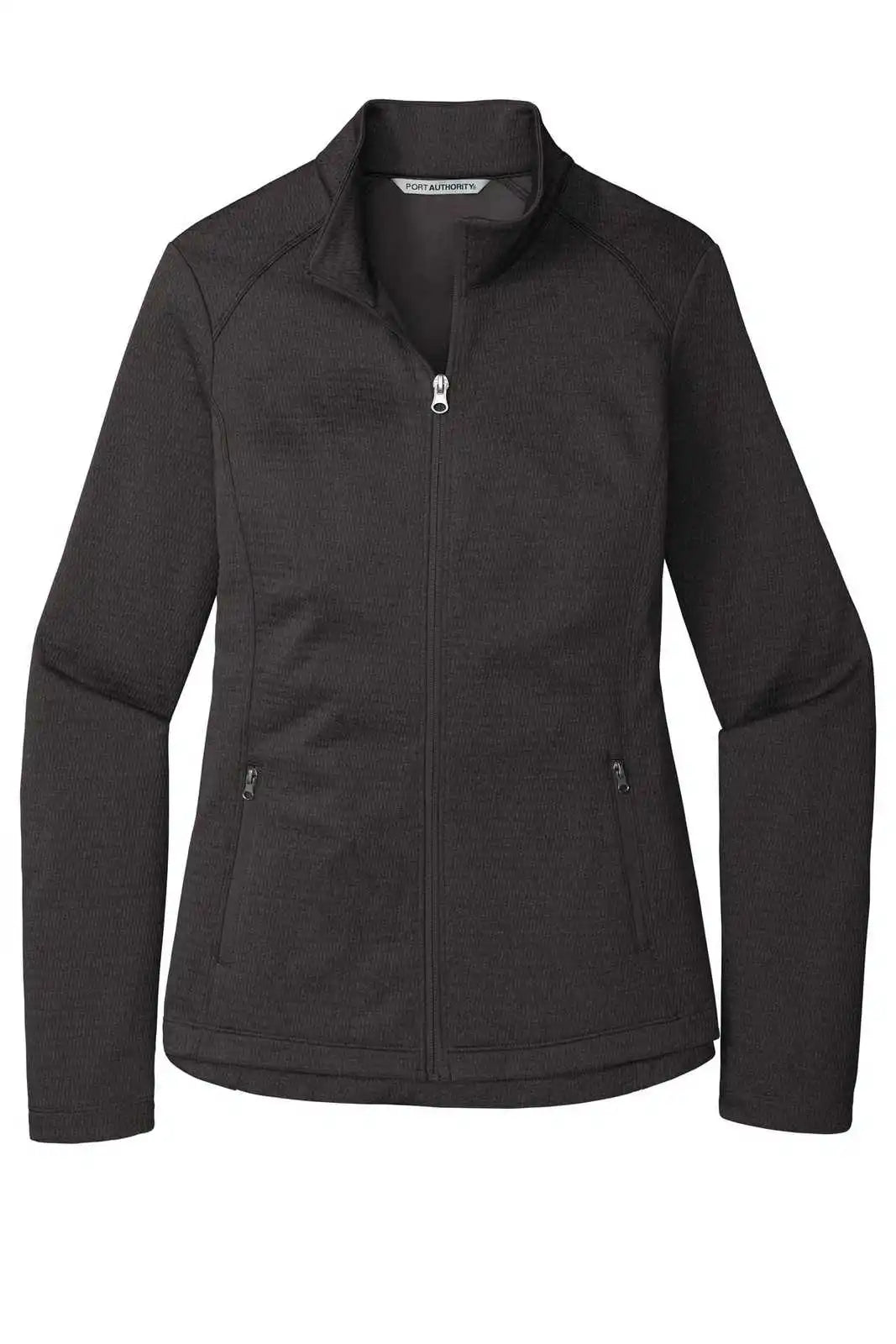 Port Authority L249 Ladies Diamond Heather Fleece Full-zip Jacket - Dark Charcoal