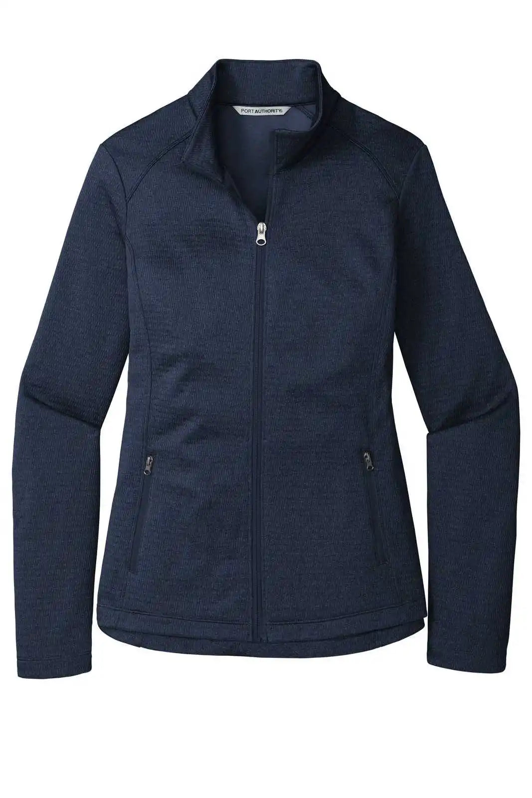 Port Authority L249 Ladies Diamond Heather Fleece Full-zip Jacket - Dress Blue Navy