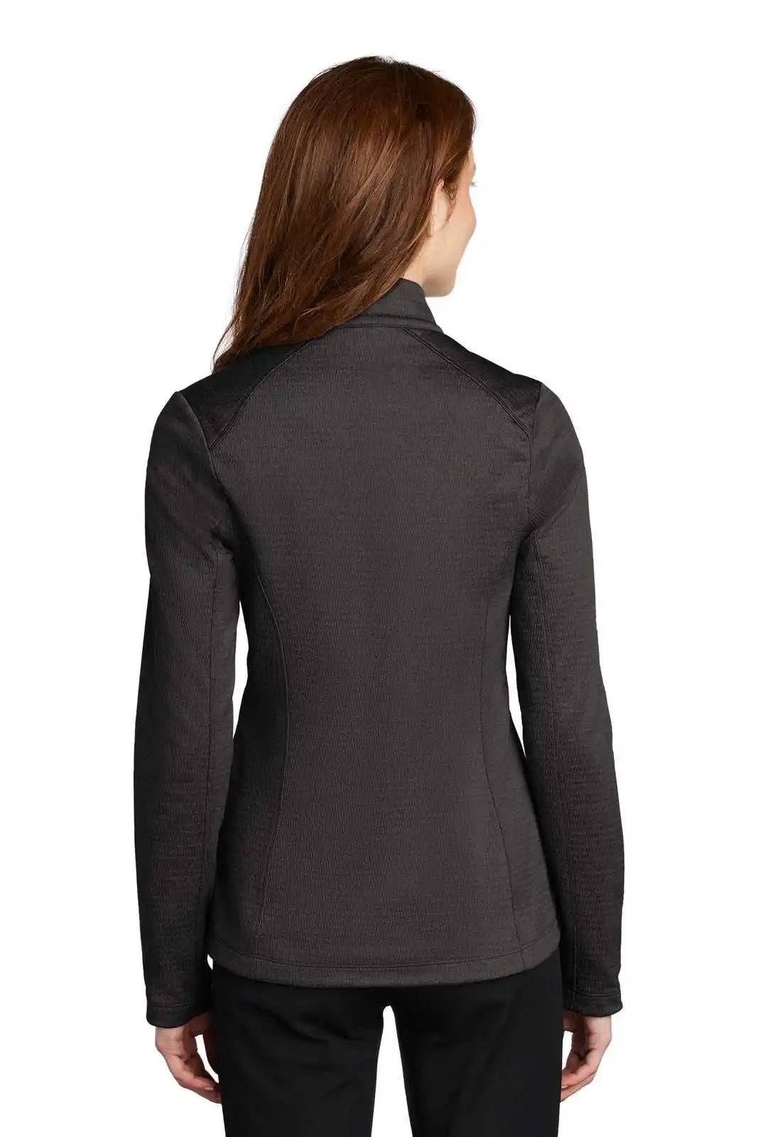 Port Authority L249 Ladies Diamond Heather Fleece Full-zip Jacket - Dark Charcoal