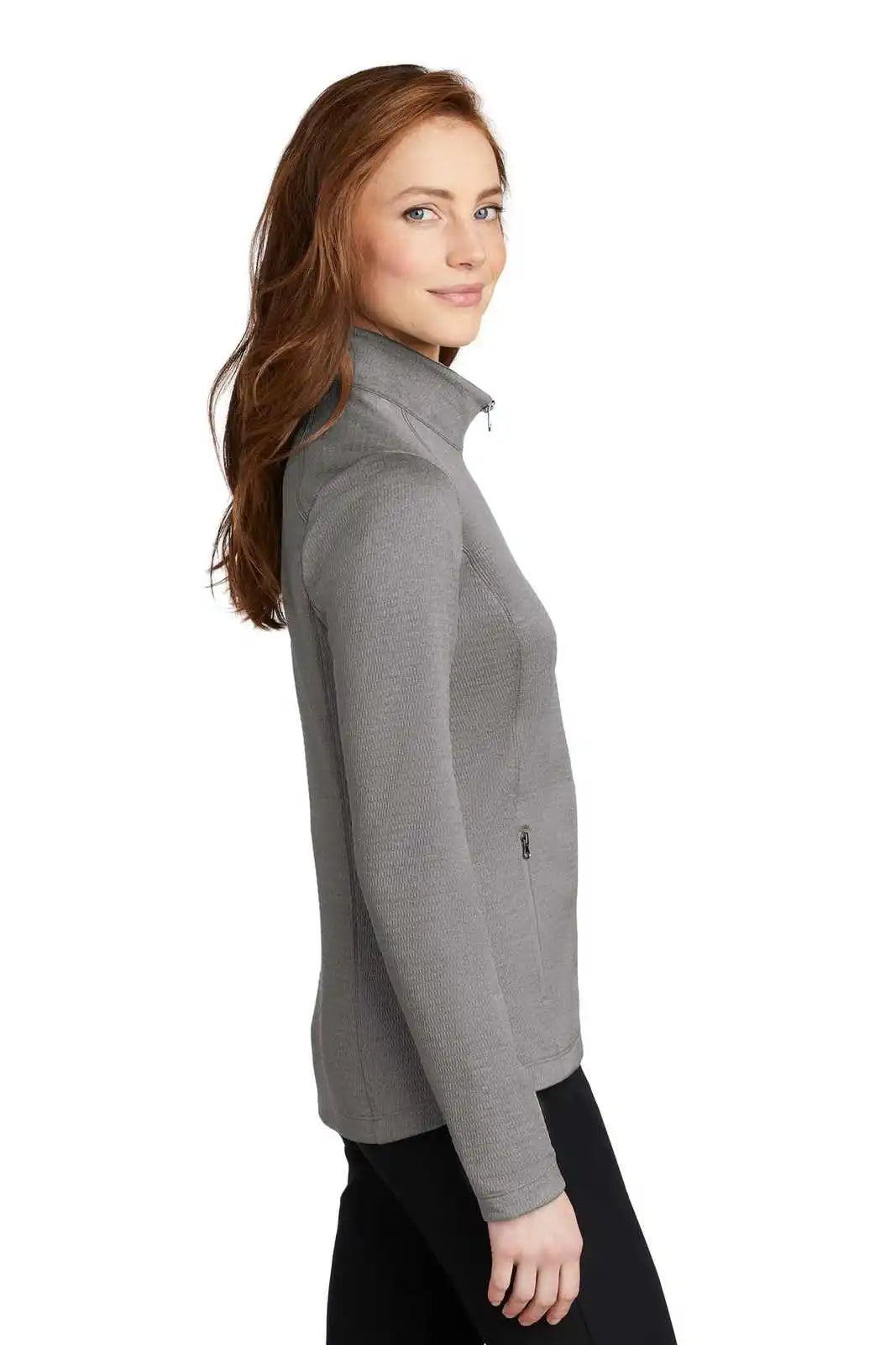 Port Authority L249 Ladies Diamond Heather Fleece Full-zip Jacket L249gusty Gray