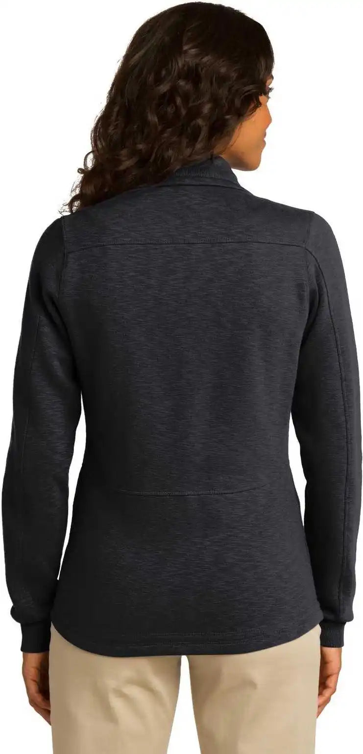 Port Authority L293 Ladies Slub Fleece Full Zip Jacket Black