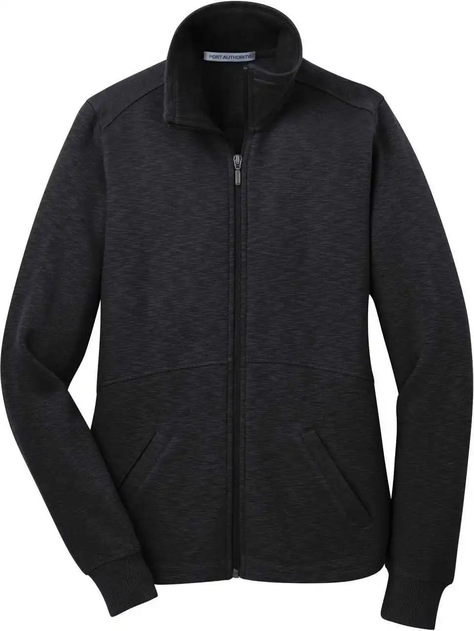 Port Authority L293 Ladies Slub Fleece Full Zip Jacket Black